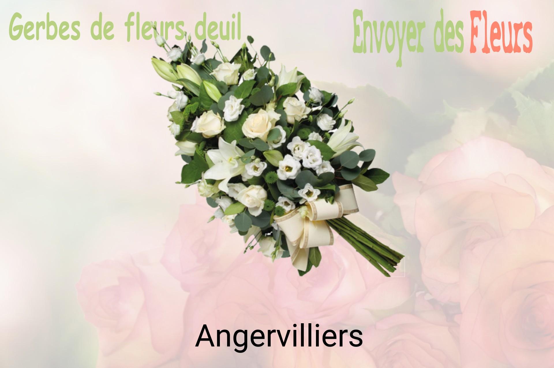 Gerbe de fleurs de deuil livrée à Angervilliers